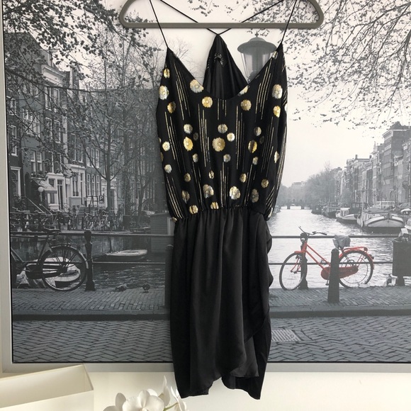 Revolve karina grimaldi black silk dress - Picture 6 of 8